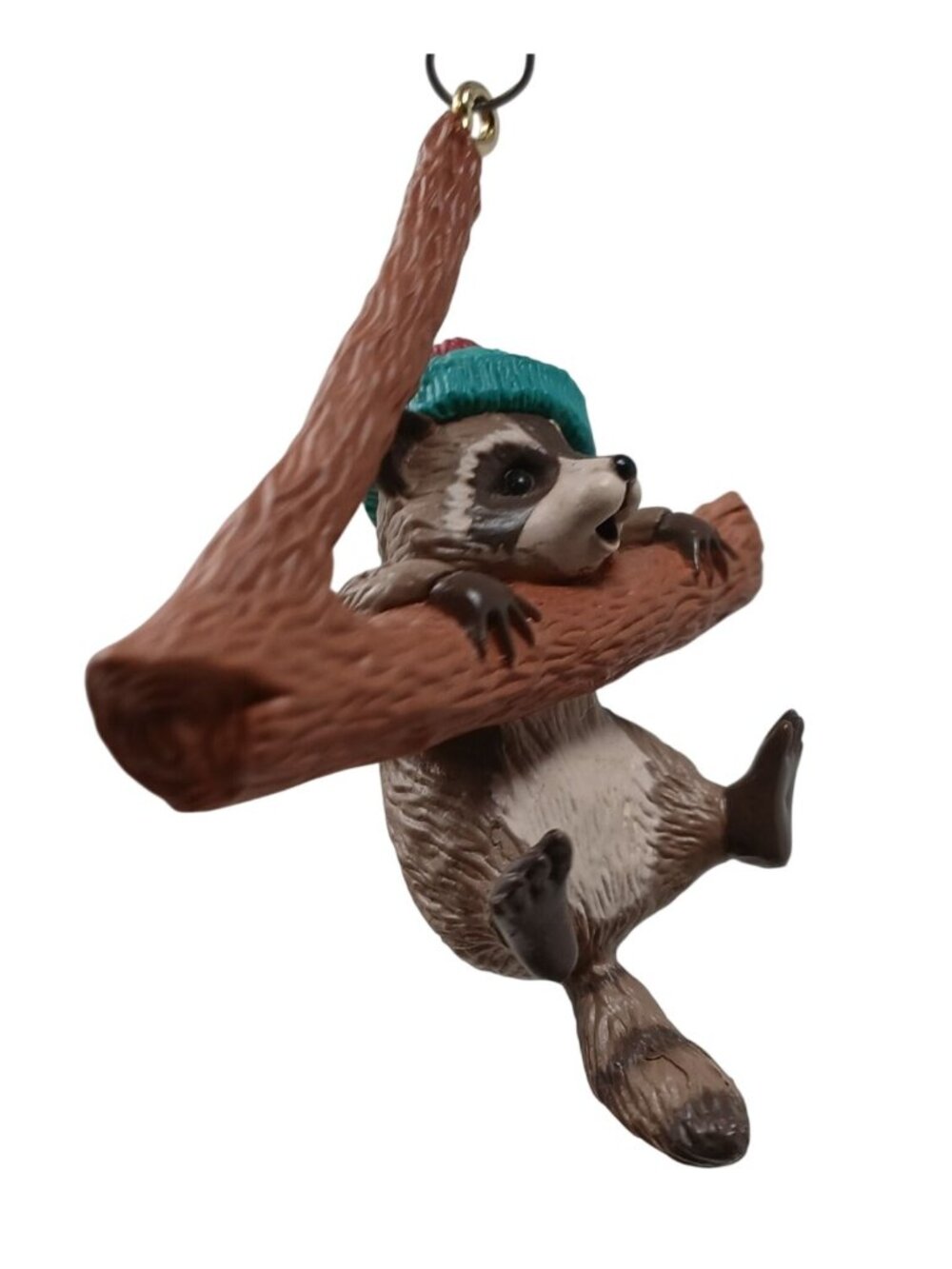 Hallmark Keepsake Ornament Hang In There Raccoon 1990 W/ Box #GS-3 - Picture 8 of 8